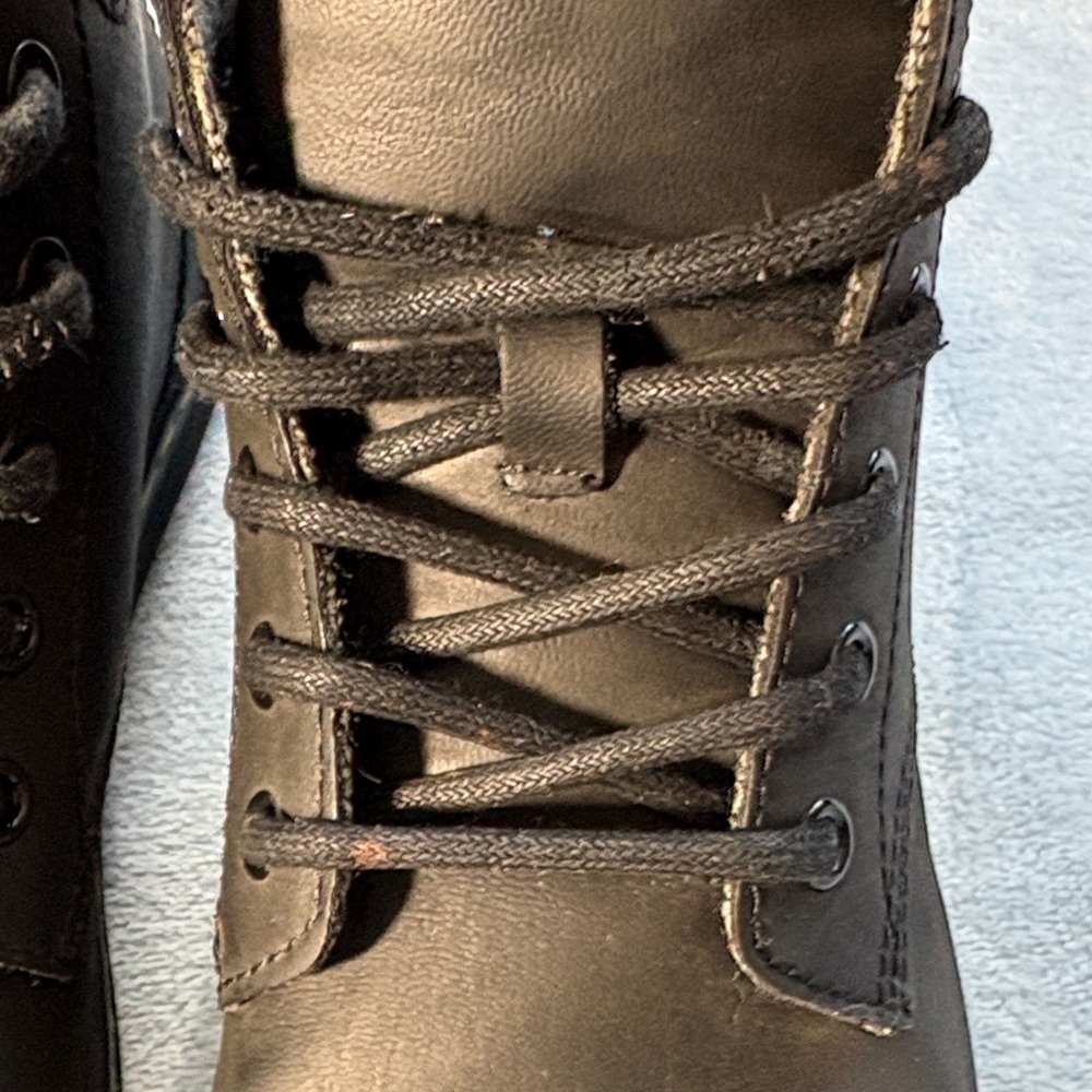 Dr. Martens Black and Gray Combat Boots - Picture 8 of 11